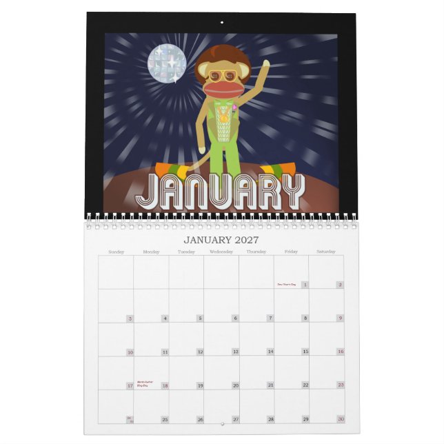 Sock Monkey Madness Calendar (Jan 2027)