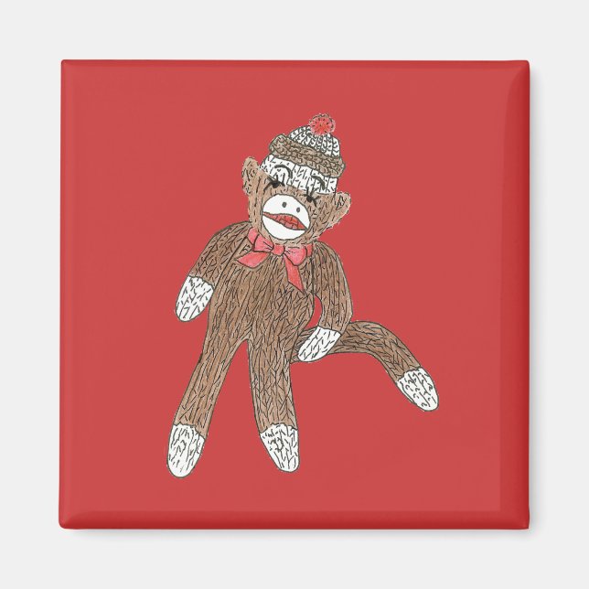 Sock Monkey magnet (Front)
