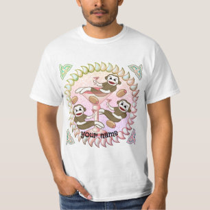 Sock Monkey Martini  T-Shirt