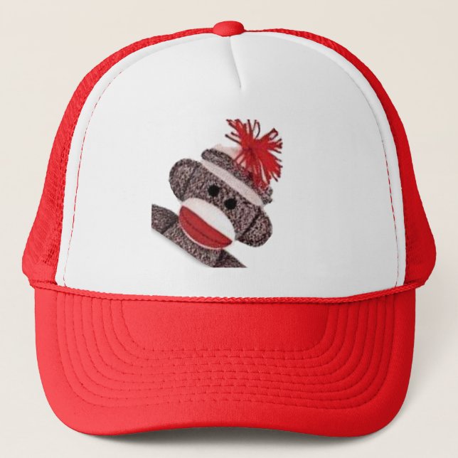Sock Monkey merchandise products gifts Trucker Hat (Front)