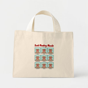 Sock Monkey Moods Tote Bag