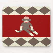 Sock Monkey Mouse Pad