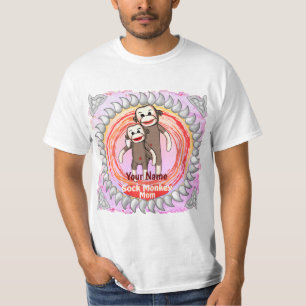 Sock Monkey Mum  T-Shirt