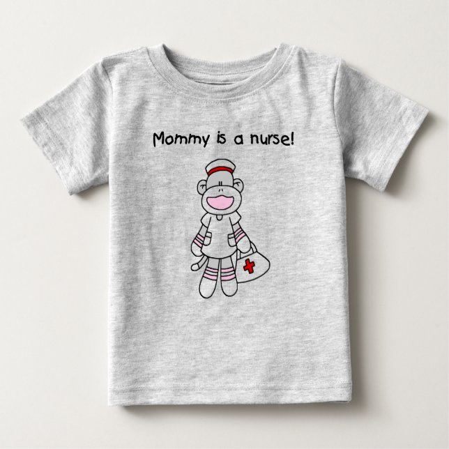 Sock Monkey Mummy Nurse T-shirts and Gifts (Front)