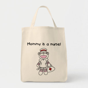 Sock Monkey Mummy Nurse T-shirts and Gifts Tote Bag