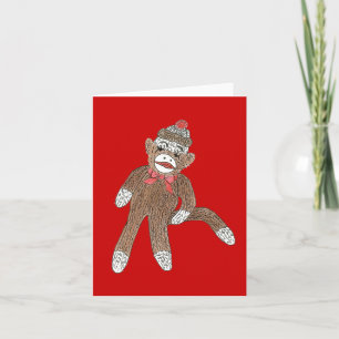 Sock Monkey note card