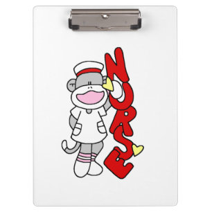 Sock Monkey Nurse Clipboard