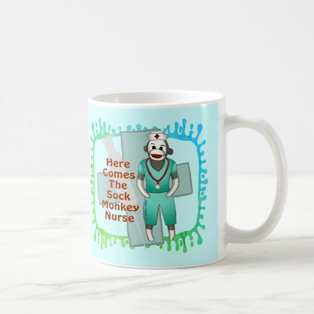 Sock Monkey Nurse   Mug (Right)