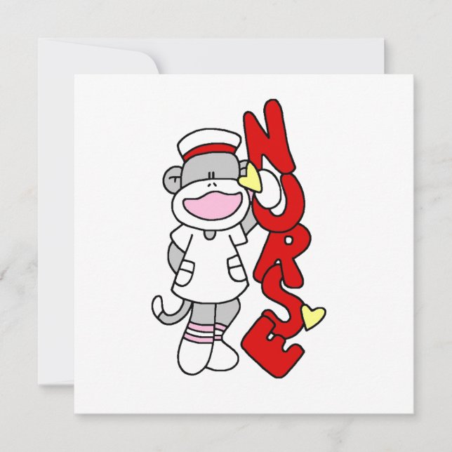 Sock Monkey Nurse T-shirts and Gifts (Front)