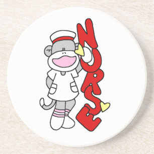 Sock Monkey Nurse T-shirts and Gifts Coaster