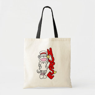 Sock Monkey Nurse T-shirts and Gifts Tote Bag