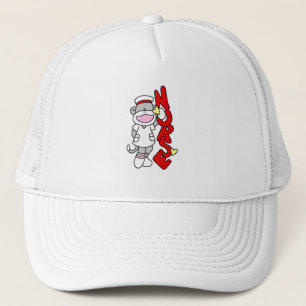Sock Monkey Nurse T-shirts and Gifts Trucker Hat