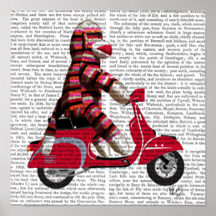 Sock Monkey on Moped Poster