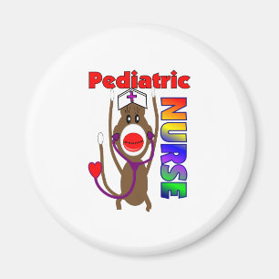 Sock Monkey Paediatrics Nurse Gifts Magnet