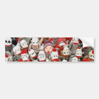 Sock Monkey Party Bumper Sticker