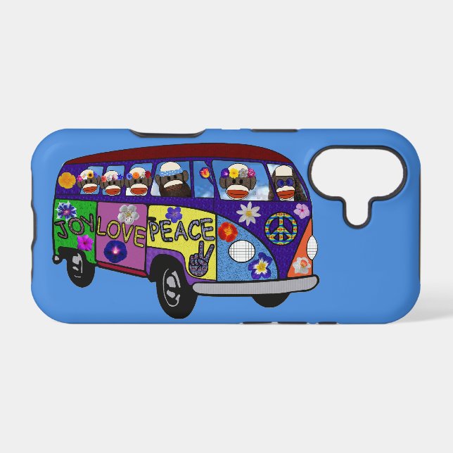 Sock Monkey Peace Bus  (Back (Horizontal))