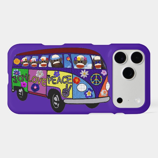 Sock Monkey Peace Bus  (Back (Horizontal))