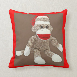 sock monkey pillow