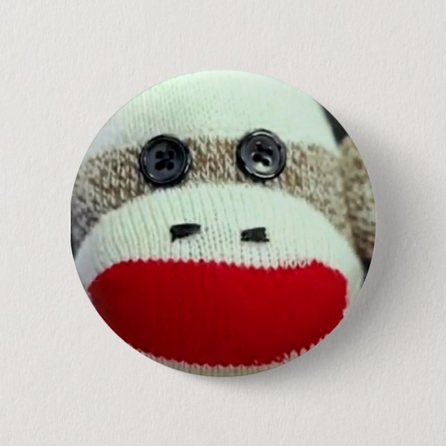 Sock monkey pin (Front)