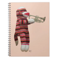 Sock Monkey Playing Trumpet 2