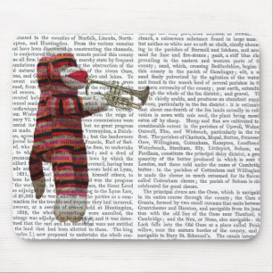 Sock Monkey Playing Trumpet Mouse Pad