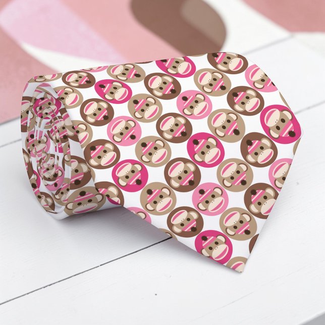 Sock Monkey Pop Culture Custom Necktie Tie (Creator Uploaded)