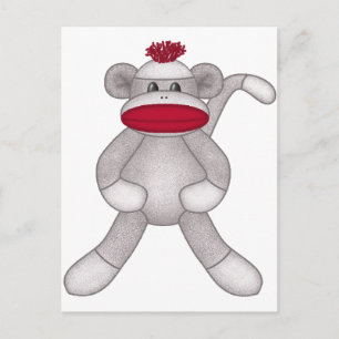 Sock Monkey Postcard