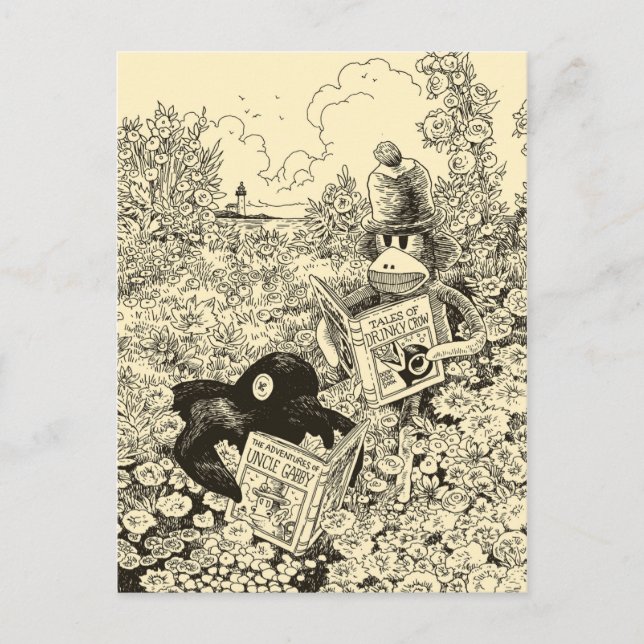 Sock Monkey Postcard (Front)