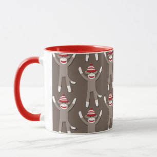 Sock Monkey Print Mug