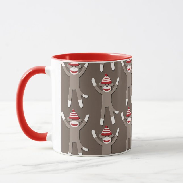 Sock Monkey Print Mug (Left)