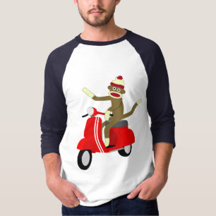 Sock Monkey Scooter T-Shirt