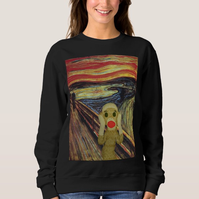 Sock Monkey Scream colored Sweatshirt (Front)