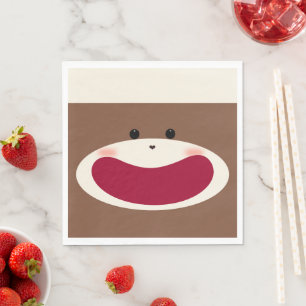 Sock Monkey Smile(Boy) Napkin