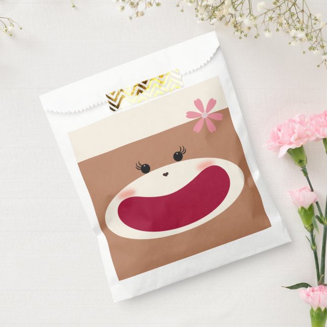 Sock Monkey Smile(Girl)  Favour Bag (Sealed)
