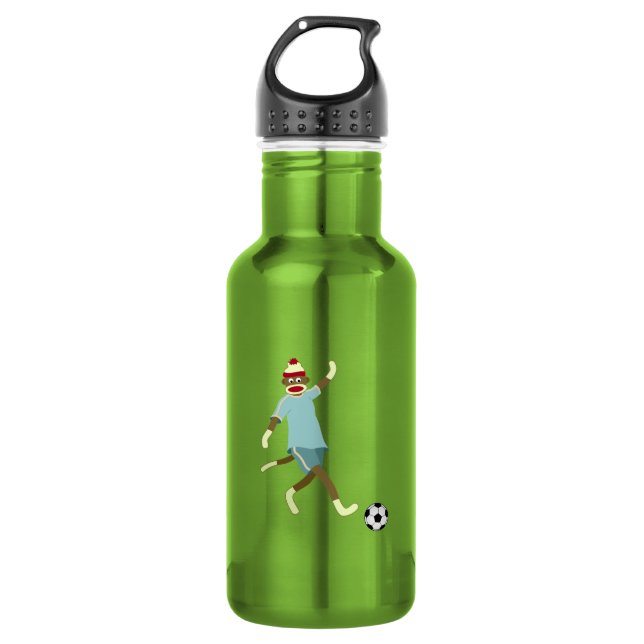 Sock Monkey Soccer Player 532 Ml Water Bottle (Front)