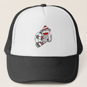 Sock Monkey Soccer Trucker Hat