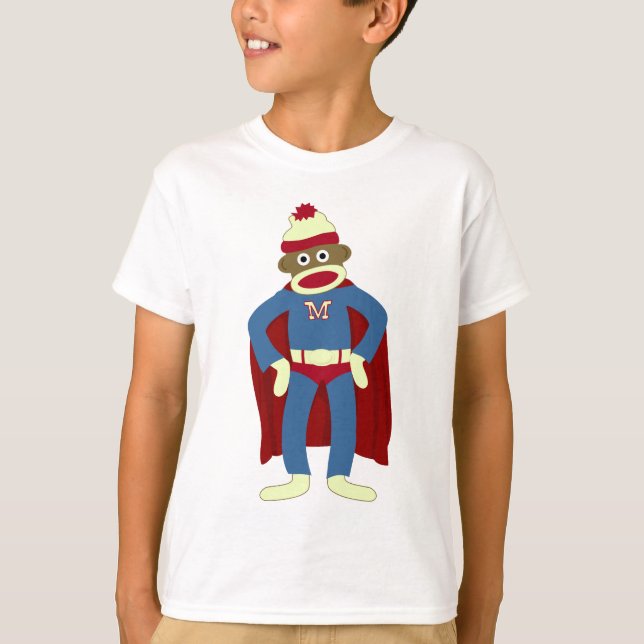 Sock Monkey Superhero T-Shirt (Front)
