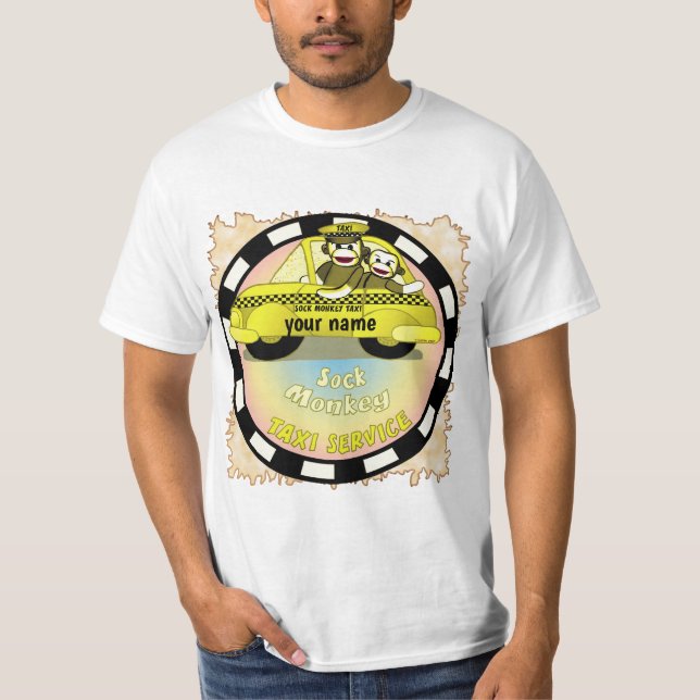 Sock Monkey Taxi  t-shirt  (Front)