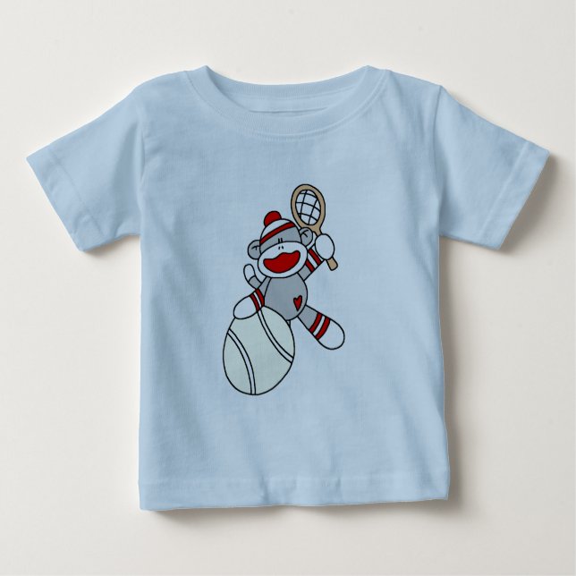 Sock Monkey Tennis Tshirts and Gifts (Front)