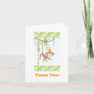 Sock Monkey Thank You Card