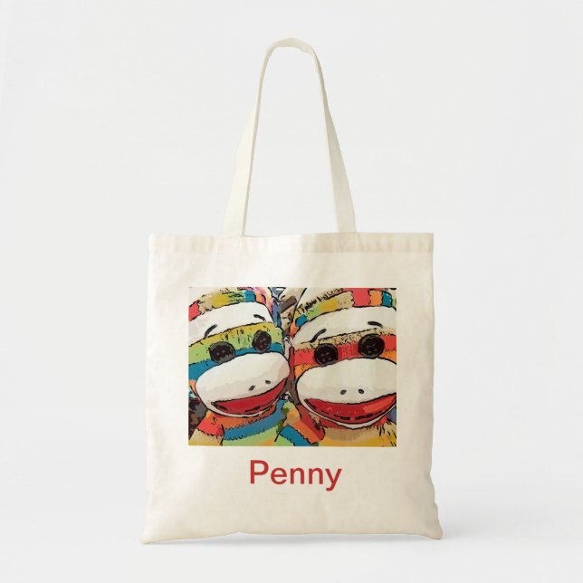 Sock Monkey Tote Bag (Front)