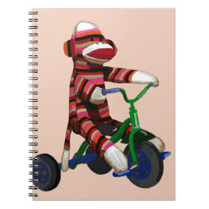 Sock Monkey Tricycle Notebook
