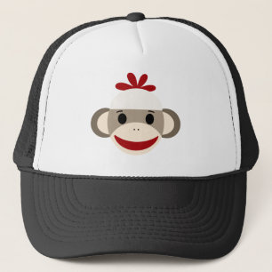 sock monkey trucker hat