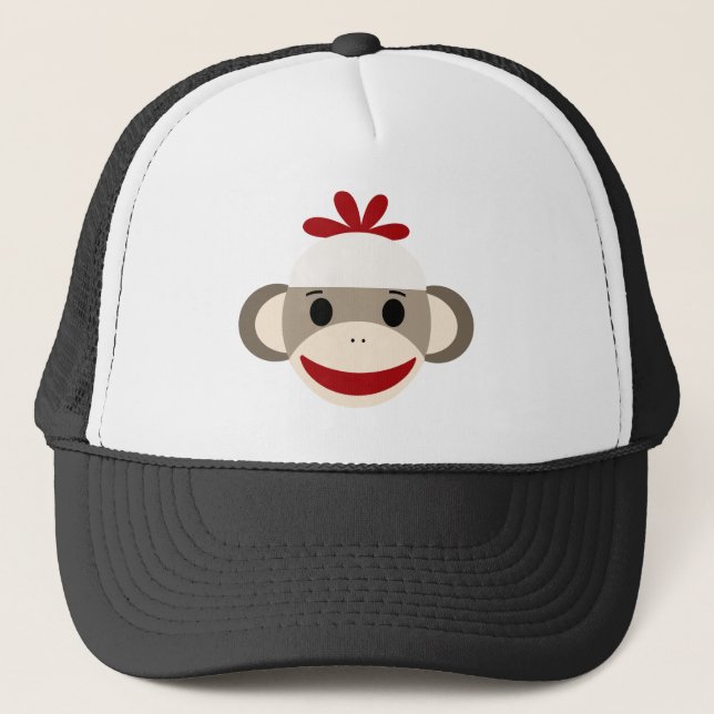 sock monkey trucker hat (Front)