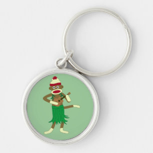 Sock Monkey Ukulele Key Ring