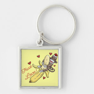 Sock Monkey Valentine Merchandise Key Ring