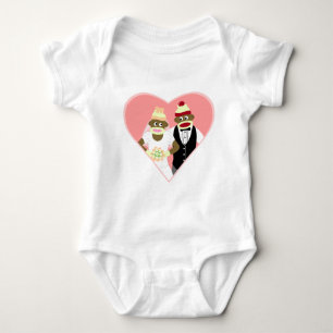 Sock Monkey Wedding Baby Bodysuit