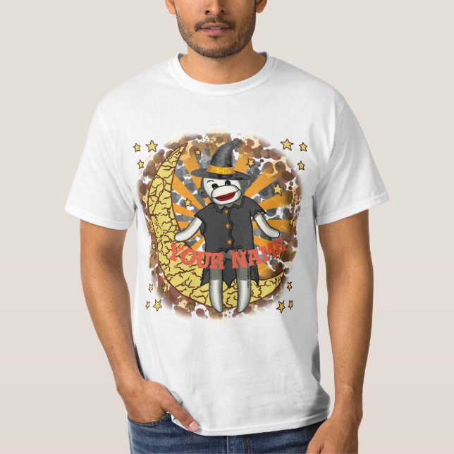 Sock Monkey Witch  custom t-shirts (Front)