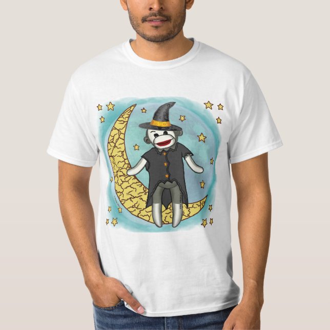Sock Monkey Witch  custom t-shirts (Front)