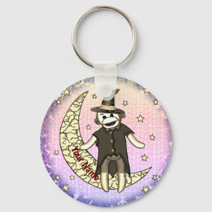 sock monkey witch  Keychain